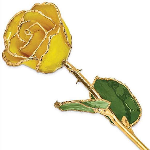 Spring Yellow 24KT Gold Dipped Rose 🌹 - Picture 1 of 2